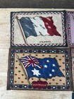 Vintage Estate Fresh Lot Of 7 Felt Tobacco Country Flags