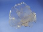 2 Piece Vintage Clear Acrylic Lucite Handkerchief Pinched Artisan Signed Art