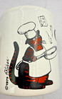 B Kilban Chef Cat Coffee Cup Mug Vintage Kiln Craft Coffee Mug