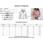 Women Buttons V Neck Floral Tops Lantern Sleeve Casual Loose T Shirt Blouse