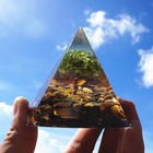 Crystal Orgone Pyramid  Reiki Healing Chakra Meditation Large Orgonite Pyramids