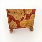 Magnetic Crimson Red Resin   Burl Maple Knife Block Without Knives