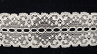 Vintage antique  White  Cotton Leavers Ribbon  Insertion Lace  6 Yards