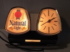 Anheuser Busch Vintage Natural Light Beer Advertising Light Up Clock