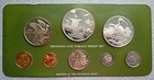 1975 Trinidad   Tobago - Official Proof Set  8  W  2 Oz Silver Crowns - Box  Coa