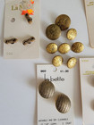 Vintage Lot Of 62 Ornate Gold Metal Buttons