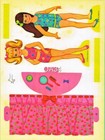 Vintage Uncut 1968 Tutti Barbie s Little Sister Paper Dolls   1 Top Reproduction