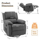 Small Recliner Chair 360 Swivel Rocker Chair For Adults Glider Recliner Nursery