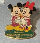 Disneyland Limited Edition 2001 Candlelight Ceremony  Mickey  Minnie  Pin Disney
