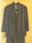 Alex Evenings Navy Glitter Maxi Dress Mother Of The Bride groom Women   s Size 14