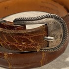 James Reid Santa Fe Sterling Silver  925 Belt Buckle Genuine Alligator 36