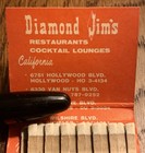 Hollywood  ca  - Diamond Jim   s   Htf Salvaged Matchbooks  
