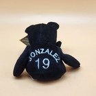 Vintage Salvino s Bammers Black Bear Gonzalez 19 Al Mvp Plush Toy 90s Mlb Baseba