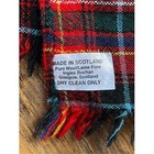 Vintage Scotland Pure Wool Tartan Plaid Scarf Red Fringe 58  X 10  Winter Wrap