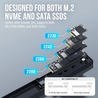 Sabrent Usb 3 2 Type-c Enclosure For M 2 Pcie Nvme And Sata Ssds  ec-snve 
