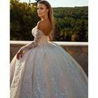 Is-nwt Us2 Shiny Sequined Beading Wedding Dress V-neck Backless Bridal Gown