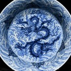 8 6  Daming Xuande Marked Blue White Porcelain Dragon Pattern Plate Dish Tray