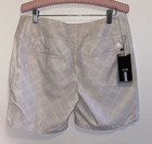 Adidas Women s Golf 7    Inseam Shorts Tan White Diamond Print Size 6 Nwt