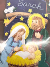 Vtg Bucilla Joy To The World Holy Family Nativity Felt Xmas Stocking Kit  84816