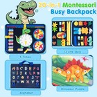 Busy Board Montessori Toys For 3 4 5 6 Year Old  20 In 1 Busy Book Backpack F   