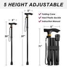 Walking Cane  Folding Cane For Man   Women  Portable Lightweight   11   Black