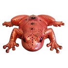 Shimmery Rust Red Glazed Ceramic Resin One Of A Kind Handpainted Frog 4 By 5