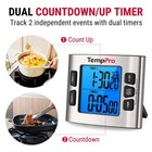 Temppro Tm02 24h Digital Timer With Dual Kitchen Timers For Cooking  Silver