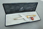 Parker Sonnet Sterling Silver   Gold Fougere Fountain Pen 18k Fine Point 1992
