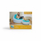 Intex Inflatable Chaise Lounge Chair With Ottoman  blue white  - New In Box 