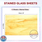 Patikil 4 X 6 Inch Transparent Stained Glass Sheets  2 Sheets Mosaic Glass Va