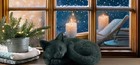 3  Sleeping Black Cat Curled Up Hand Painted Mini Figurine Statue Sculpture