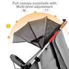 Lightweight Foldable Baby Stroller     Reclining Backrest  Steel Frame