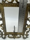 Vintage Cast Gold Metal Ornate Rococo Victorian Style Easel Picture Frame Read