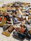 1 2 Lb Gem Stone Crystals Agate Jasper Wood   Rough Mix Lot Tumble Small Slab