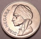 Gem Unc Indonesia 1955 50 Sen last Year Ever Minted This Type free Shipping