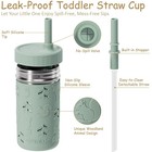 Fimibuke Toddler Cups Spill Proof  12 Oz Stainless Steel Sippy Cups For Kid