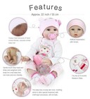 22  Reborn Baby Dolls Vinyl Silicone Doll Lifelike Realistic Newborn Doll Gifts