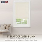 Cordless Window Blinds Mini Blinds 1  Black White Alabaster Wood Vinyl Blind