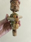 Vintage Hand-carved Wooden Wine Bottle Stopper Mechanical Drinker 6  Folk Art