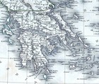 1835 Bradford Map Greece Crete Macedonia Turkey Athens Sparta Constantinople
