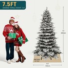 7 5ft Flocked Prelit Christmas Tree W  Remote 1278 Tips 550 Lights 55 Pine Cones