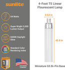 30450 F54t5 865 ho 4 Foot T5 Linear Fluorescent Lamp  54 Watts  5000 Lumens  650