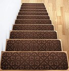 Carpet Stair Treads Set Of 13 Non Slip Skid Rubber Runner Mats Rug Tread Brown