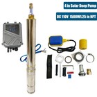 2hp 4  Solar Pump Submersible Pump Bore Deep Well Pump mppt Controller Dc 110v