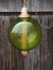 Vintage Green Glass Swag Light With Diffuser