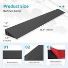 1 6  Rubber Threshold Ramp For Doorways - Non-slip Wheelchair   Walker Access Ra