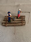 Boy   Girl On Raft Fishing Toy Soldier Barclay Manoil Jags Toy Conversions