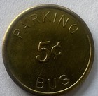 Lot Of 4 Santa Rosa Ca Downtown Parking 5   Bus Transit Tokens Brass