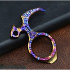 Hand Engraved Titanium Pry Bar Keychain Bottle Opener Package Opener Edc Tool