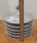 Vtg Communion Host Trays Stackable Set With Cross Lid Aluminum Free S h W in Usa